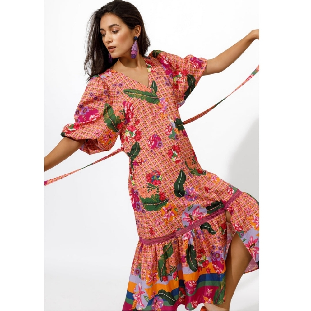 Emily Lovelock Sophie Dress Multi Colored Midi Dress